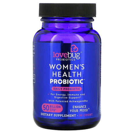 LoveBug Probiotics, Women's Health Probiotic, Daily Probiotic, 50 Billion CFU, 30 Count - Supply Center USA