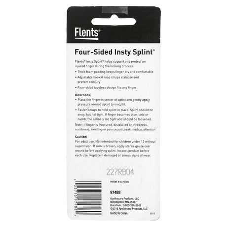 Flents, Insty Splint, Four-Sided, L, 1 Count - Supply Center USA