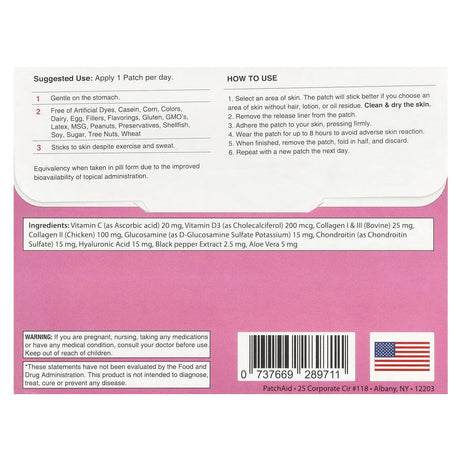 PatchAid, Advanced Collagen Plus Patch , 30 Patches - Supply Center USA