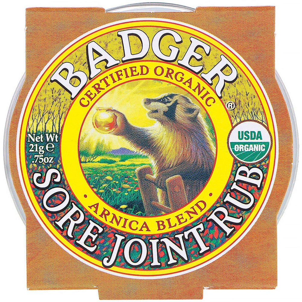 Badger Company, Organic, Sore Joint Rub, Arnica Blend, .75 oz (21 g) - HealthCentralUSA