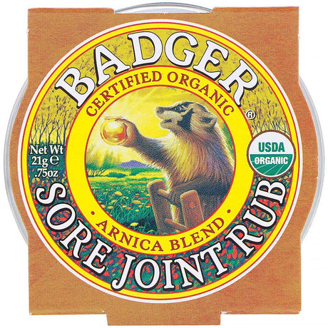 Badger Company, Organic, Sore Joint Rub, Arnica Blend, .75 oz (21 g) - Supply Center USA