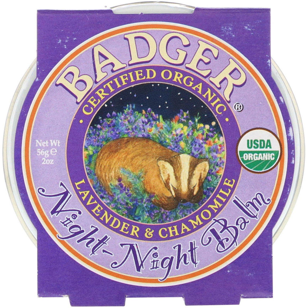 Badger Company, Organic, Night-Night Balm, Lavender & Chamomile, 2 oz (56 g) - HealthCentralUSA