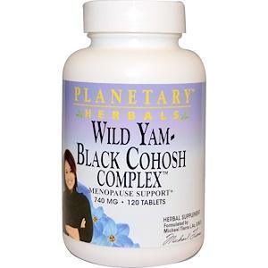 Planetary Herbals, Wild Yam - Black Cohosh Complex, 740 mg, 120 Tablets - Supply Center USA