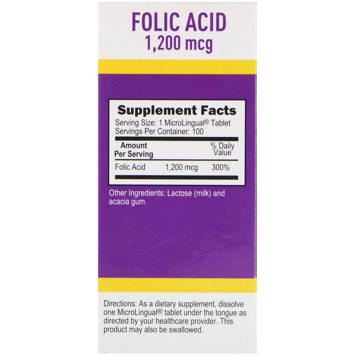 Superior Source, Folic Acid, 1,200 mcg, 100 Tablets - Supply Center USA