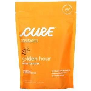 Cure Hydration, Hydration Mix, Golden Hour Ginger Turmeric, 14 Packs, 0.29 oz (8.3 g) Each - Supply Center USA