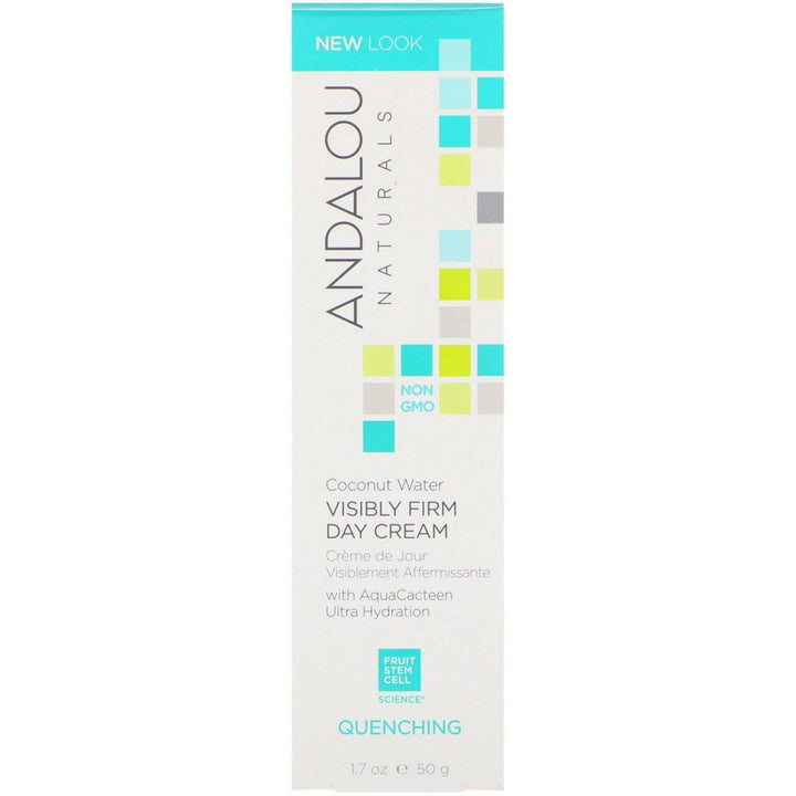 Andalou Naturals, Coconut Water Visibly Firm Day Cream, Quenching, 1.7 fl oz (50 g) - HealthCentralUSA