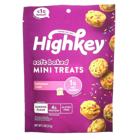 HighKey, Soft Baked Mini Treats, Blueberry Muffin, 2 oz (57 g) - Supply Center USA