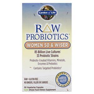 Garden of Life, RAW Probiotics, Women 50 & Wiser, 90 Vegetarian Capsules - Supply Center USA