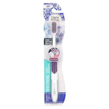 GuruNanda, Whitening Flossing Spiral Bristles Toothbrush, Soft, 1 Toothbrush - Supply Center USA