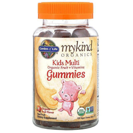 Garden of Life, MyKind Organics, Kids Multi, Organic Fruit Flavor, 120 Vegan Gummy Bears - Supply Center USA