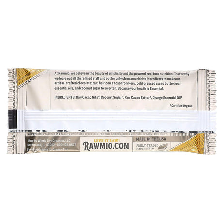 Rawmio, Essential Bar, Organic Raw Chocolate, 70% Cacao, Peppermint, 1.1 oz (30 g) - Supply Center USA