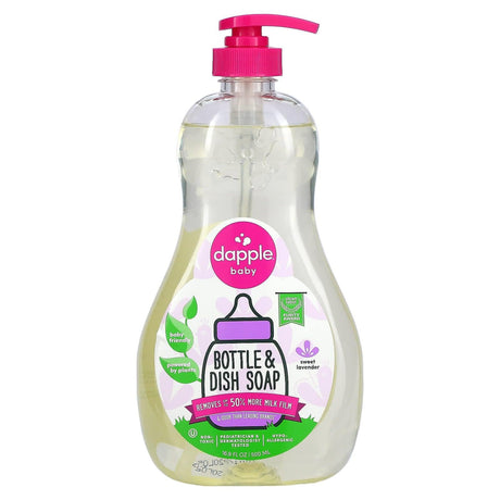 Dapple Baby, Baby, Bottle & Dish Soap, Sweet Lavender, 16.9 fl oz (500 ml) - Supply Center USA