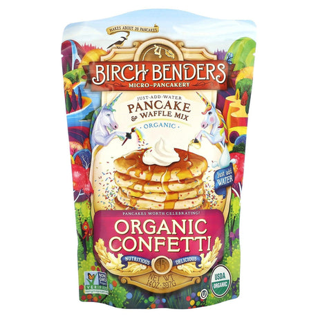 Birch Benders, Pancake & Waffle Mix, Organic Confetti, 14 oz (397 g) - Supply Center USA