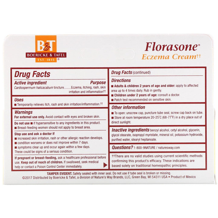 Boericke & Tafel, Florasone Topical Cream, 1 oz (28 g) - HealthCentralUSA