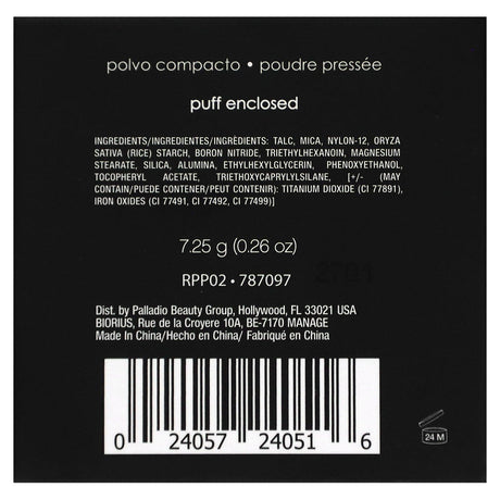 Palladio, Pressed Rice Powder, Natural RPP02, 0.26 oz (7.25 g) - Supply Center USA