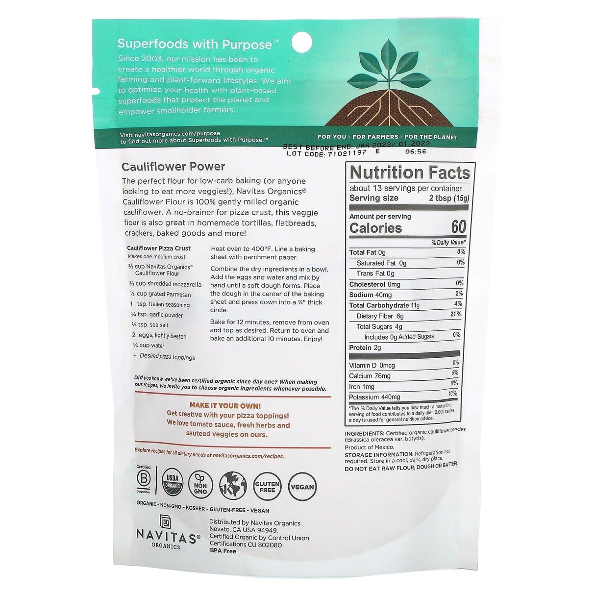 Navitas Organics, Organic Chickpea Flour, 10 oz (283 g) - Supply Center USA