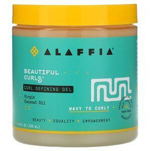 Alaffia, Beautiful Curls, Curl Defining Gel, Wavy to Curly, Virgin Coconut Oil, 8 fl oz (235 ml) - Supply Center USA