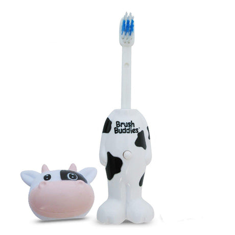 Brush Buddies, Poppin', Milky Wayne Cow, Soft, 1 Toothbrush - Supply Center USA