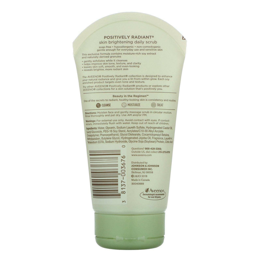 Aveeno, Active Naturals, Positively Radiant, Skin Brightening Daily Scrub, 5.0 oz (140 g) - HealthCentralUSA