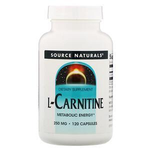 Source Naturals, L-Carnitine, 250 mg, 120 Capsules - Supply Center USA