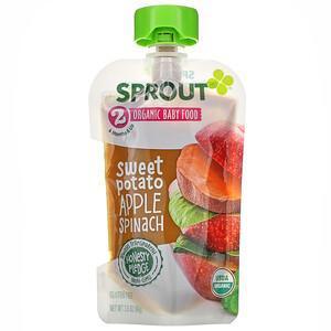 Sprout Organic, Baby Food, 6 Months & Up, Sweet Potato Apple Spinach, 3.5 oz ( 99 g) - Supply Center USA