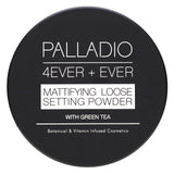 Palladio, 4Ever + Ever, Mattifying Loose Setting Powder with Green Tea, Translucent, 0.21 oz (6 g) - Supply Center USA