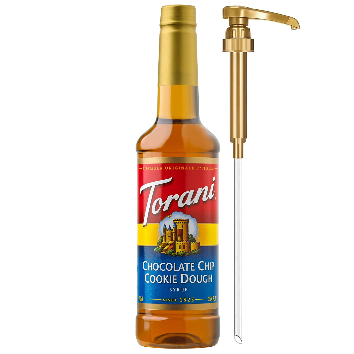 Torani Coffee Syrup, Vanilla Flavored Syrup for Drinks, Pump Included, 25.4 Fl Oz