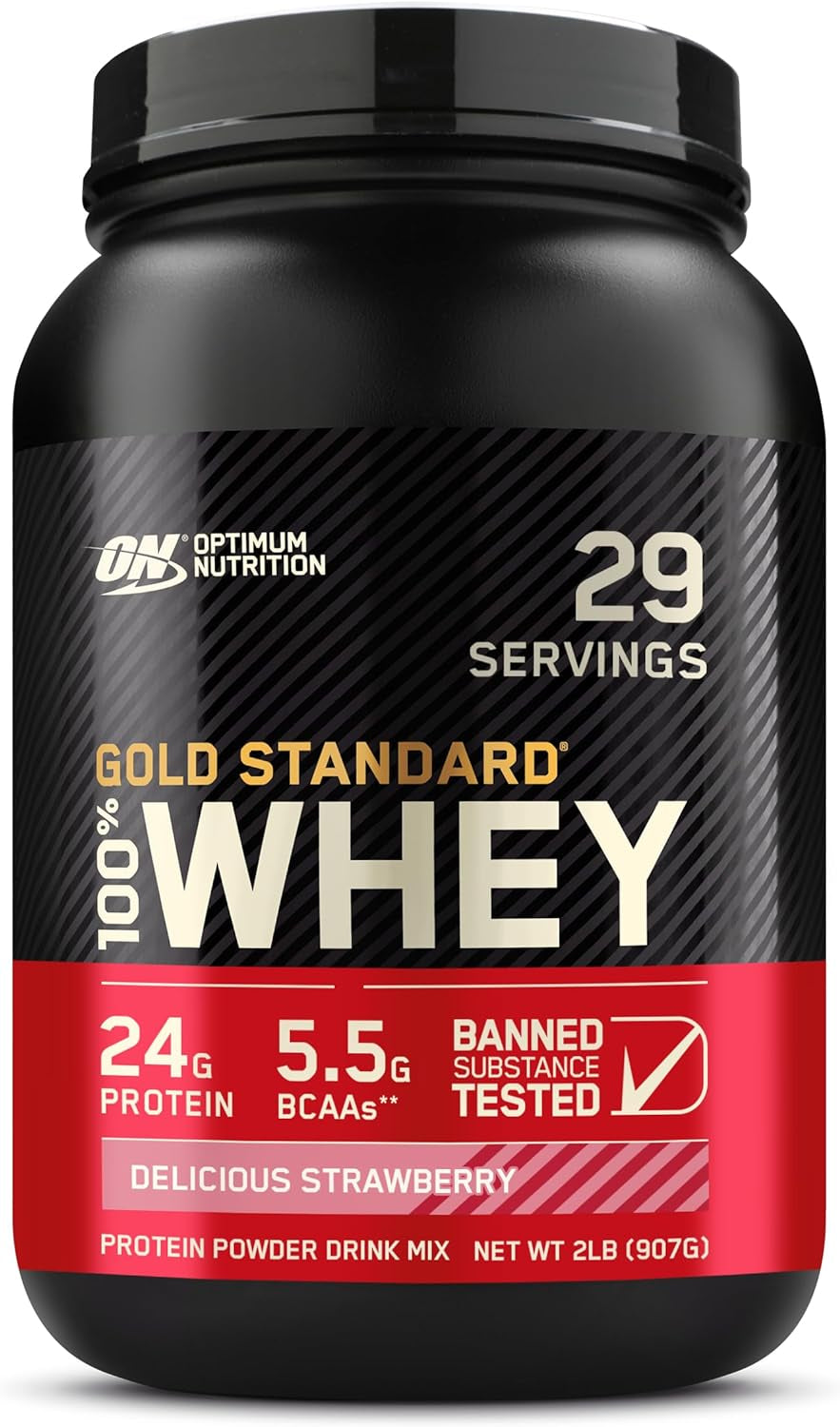 Optimum Nutrition Gold Standard 100% Whey Protein Powder, Double Rich Chocolate, 2 Pound (Packaging May Vary)