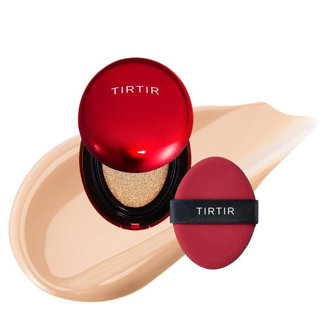 TIRTIR Mask Fit Red Cushion Foundation | Japan'S No.1 Choice for Glass Skin, Long-Lasting, Lightweight, Buildable Coverage, Semi-Matte, All Skin Types, Korean Cushion Foundation, (0.63 Oz.), 21N Ivory - Supply Center USA