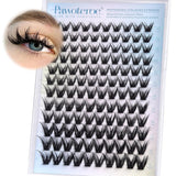 Pawotence Lash Clusters Wispy Cluster Eyelash Extensions 144Pcs Individual Lashes 10-18Mm Lash Extension DIY False Eyelashes Soft Comfortable Eyelash Clusters with Thin Band