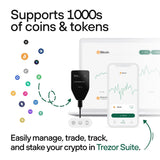 Trezor Safe 5 - Crypto Hardware Wallet with Secure Element & Passphrase, Color Touchscreen and Haptic Feedback, Protect Your Bitcoin and Digital Assets (Black Graphite)
