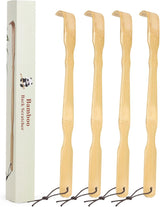 2 Pack Wooden Bamboo Back Scratcher, 17 Inch Long Handle Back Scratchers for Adults Men Women, with Beautiful Gift Packaging