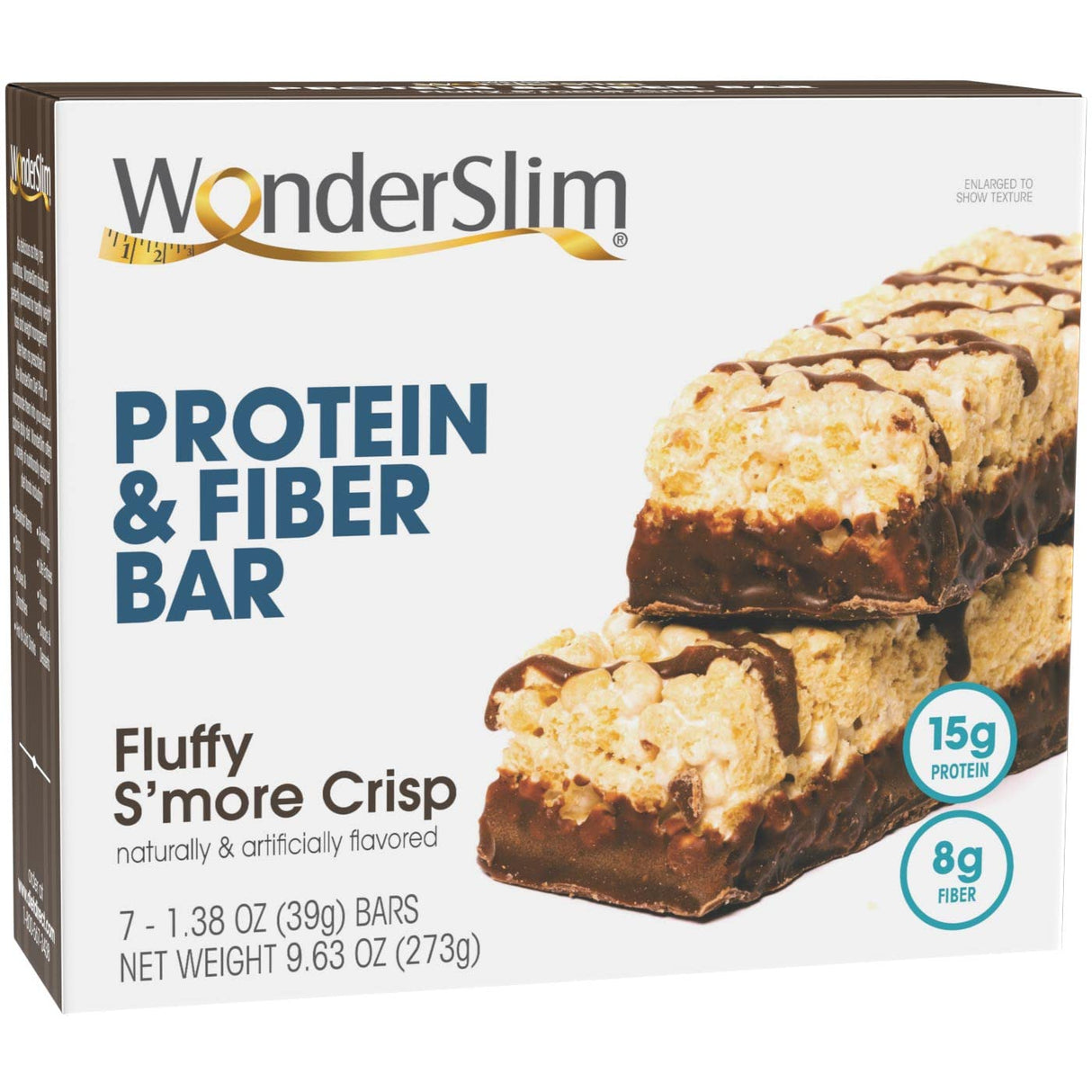 Wonderslim Protein & Fiber Bar, Salted Toffee Pretzel, 15G Protein, 7G Fiber, Gluten Free (7Ct)