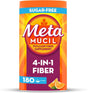 Metamucil 4-In-1 Fiber Supplement for Digestive Health, Psyllium Husk Fiber Powder, Sugar-Free Fiber Supplement, Orange Flavored, 180 Teaspoons - Supply Center USA