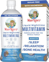 Maryruth Organics Nighttime Liquid Multimineral Sleep Supplement, Sugar Free, Calm Magnesium Citrate Sleep, NO Melatonin, Calcium Magnesium Zinc, 4 Flavors Available, Vegan, Gluten Free, 32 Servings - Supply Center USA