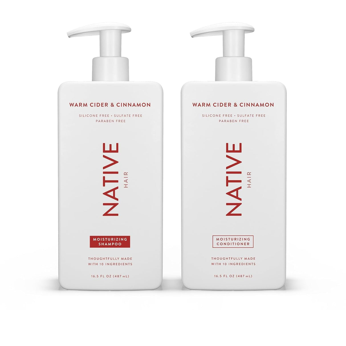 Native Shampoo and Conditioner Contain Naturally Derived Ingredients| All Hair Type Color & Treated, Fine to Dry Damaged, Sulfate & Dye Free - Almond & Shea Butter, 16.5 Fl Oz Each (2 Pack)