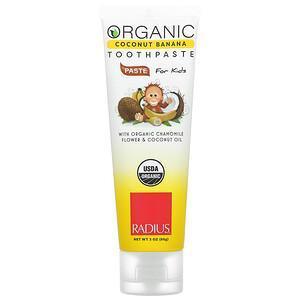 RADIUS, Organic Toothpaste, For Kids, 6 Months+, Coconut Banana, 3 oz (85 g) - Supply Center USA