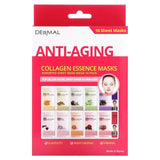 Dermal, Anti-Aging Collagen Essence Beauty Masks, Assorted, 10 Sheets, 0.81 oz (23 g) Each - Supply Center USA