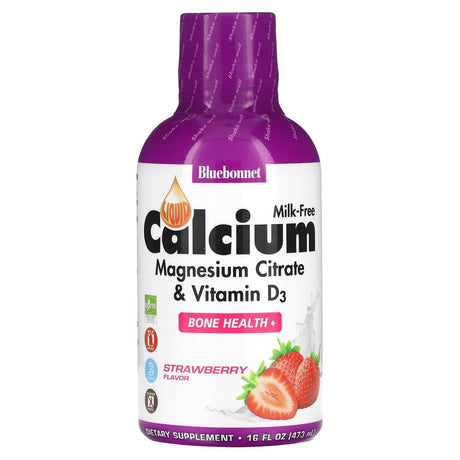 Bluebonnet Nutrition, Liquid Calcium, Magnesium Citrate Plus Vitamin D3, Natural Lemon, 16 fl oz (472 ml) - Supply Center USA