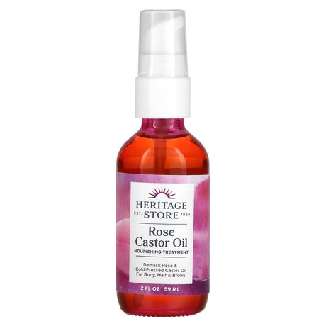 Heritage Store, Rose Castor Oil, 2 fl oz (59 ml) - Supply Center USA