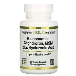 California Gold Nutrition, Glucosamine Chondroitin, MSM plus Hyaluronic Acid, 60 Veggie Capsules - HealthCentralUSA