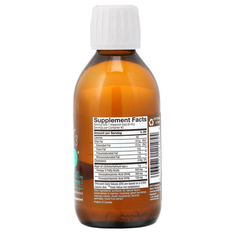 Ascenta, NutraVege, Omega-3 Plant, Strawberry Orange Flavored, 500 mg, 6.8 fl oz (200 ml) - Supply Center USA