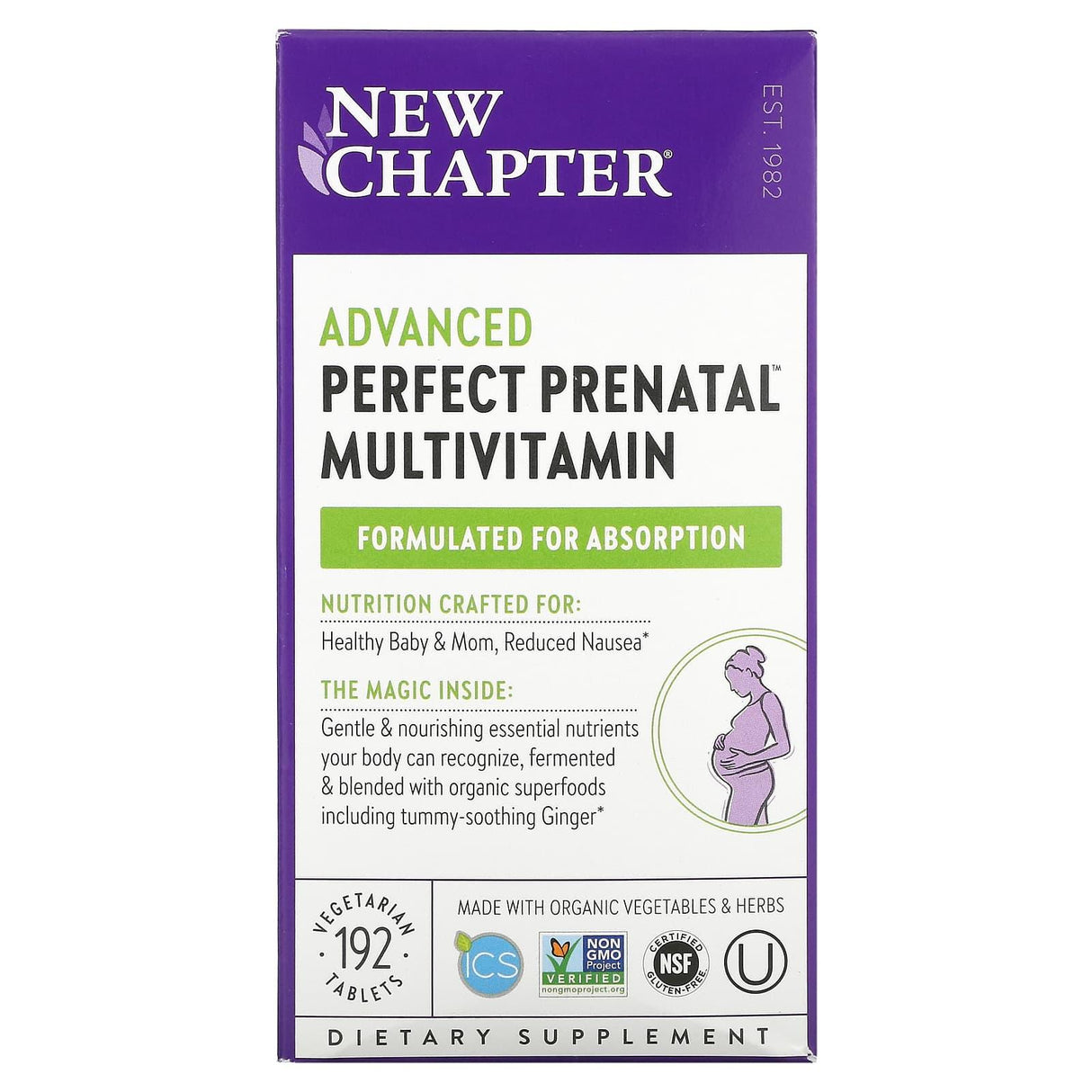 New Chapter, Advanced Perfect Prenatal Multivitamin, 270 Vegetarian Tablets - Supply Center USA