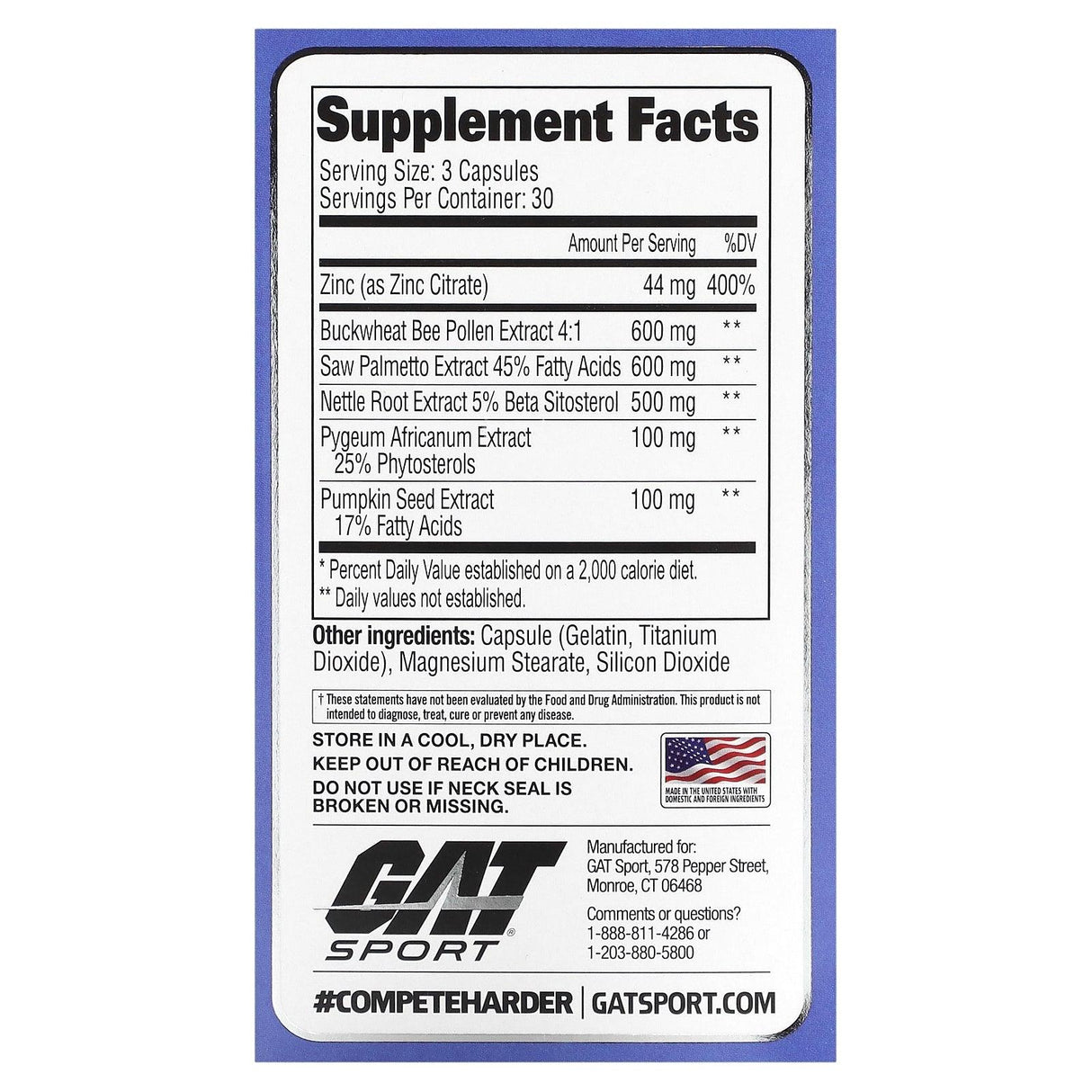 GAT, Sport, Testrol Prostate, 90 Capsules - Supply Center USA