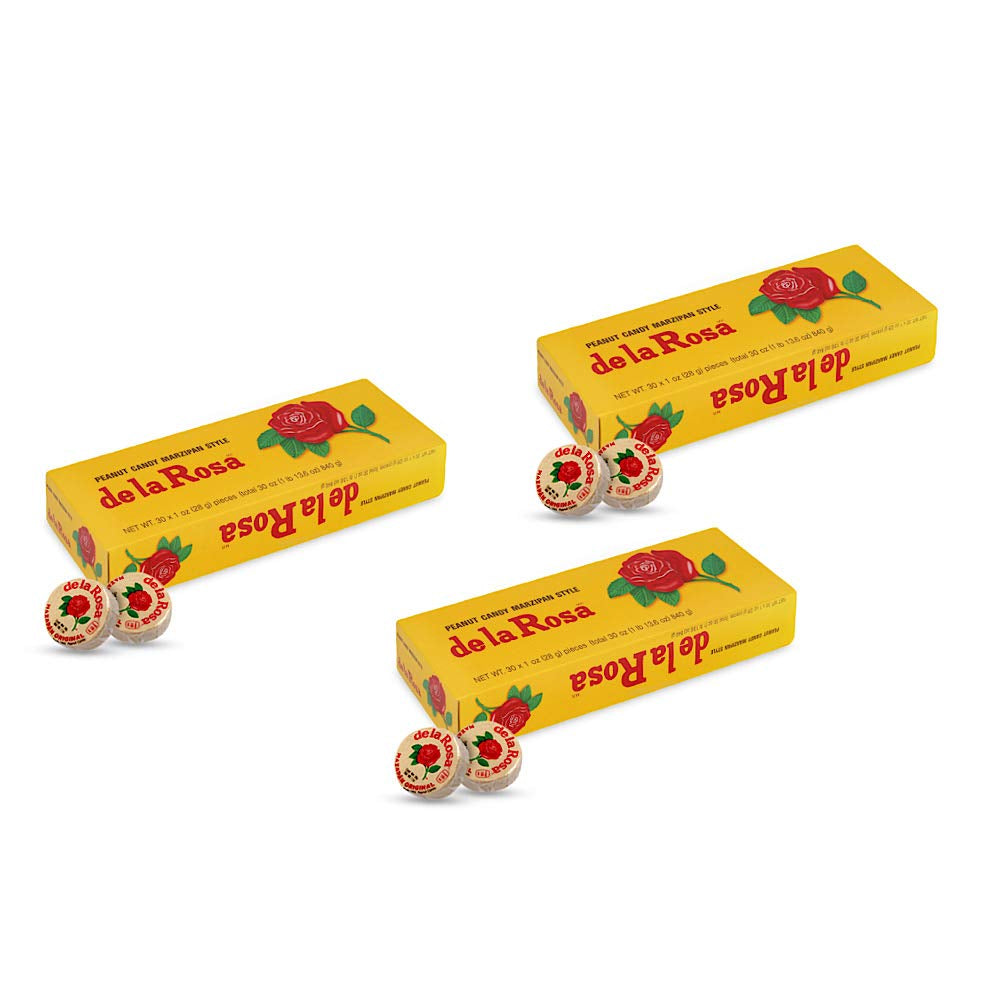 De La Rosa Mazapan, Mexican Original Peanut Candy, Regular and Covered in Chocolate (Regular, Pack of 12)