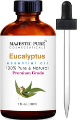Majestic Pure Lavender Essential Oil with Glass Dropper | 100% Pure and Natural Lavender Oil | Premium Grade Essential Oils for Diffusers, Skin, Aromatherapy, Massage | 4 Fl Oz