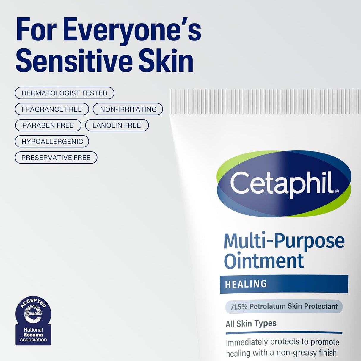 Cetaphil Healing Ointment, 12 Oz, for Dry, Chapped, Irritated Skin, Heals and Protects, Soothes Cracked Hands and Chapped Lips, Hypoallergenic, Fragrance Free