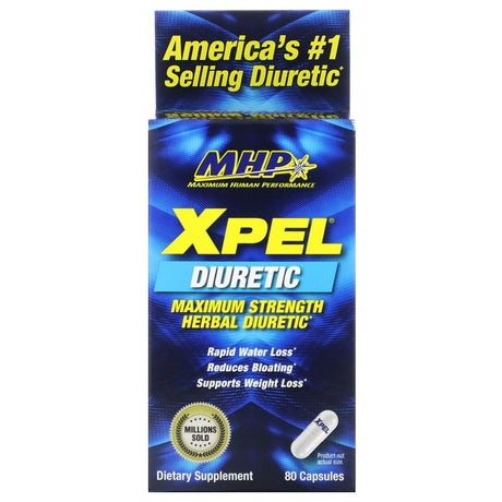 MHP, XPEL, Maximum Strength Herbal Diuretic, 80 Capsules - Supply Center USA