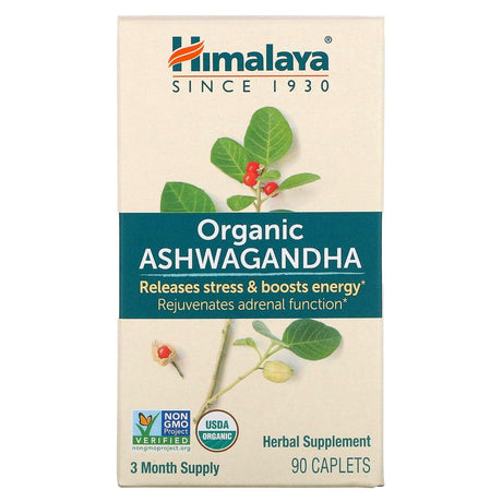 Himalaya, Organic Ashwagandha, 90 Caplets - Supply Center USA