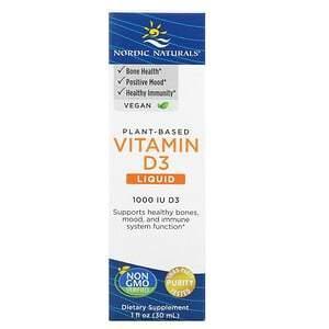 Nordic Naturals, Plant-Based Vitamin D3 Liquid, 1,000 IU, 1 fl oz (30 ml) - Supply Center USA